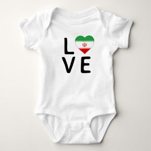 Body Para Bebé Amor - Bandera de Irán