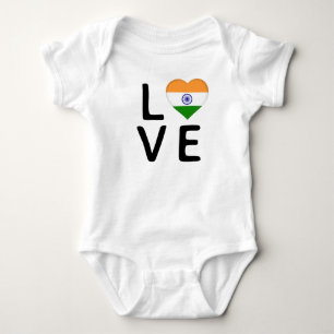 Body Para Bebé Amor - Bandera de la India