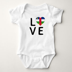 Body Para Bebé Amor - Bandera de la República Centroafricana
