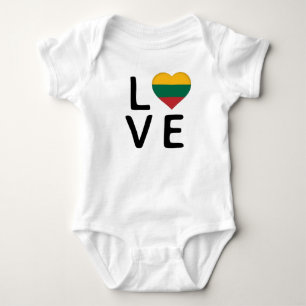 Body Para Bebé Amor - Bandera de Lituania