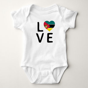 Body Para Bebé Amor - Bandera de Mozambique
