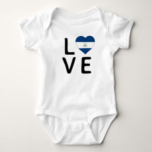 Body Para Bebé Amor - Bandera de Nicaragua
