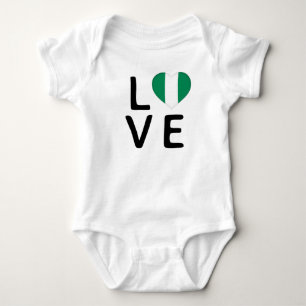 Body Para Bebé Amor - Bandera de Nigeria