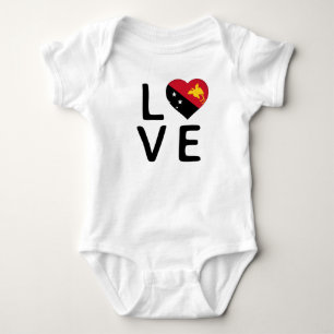 Body Para Bebé Amor - Bandera de Papúa Nueva Guinea