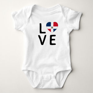 Body Para Bebé Amor - Bandera de República Dominicana