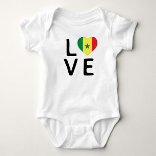 Body Para Bebé Amor - Bandera de Senegal