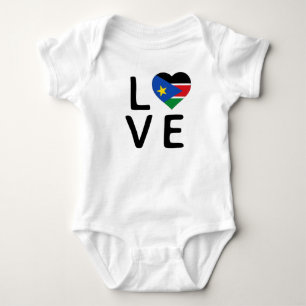 Body Para Bebé Amor - Bandera de Sudán del Sur