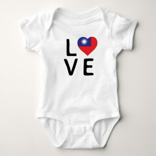Body Para Bebé Amor - Bandera de Taiwán