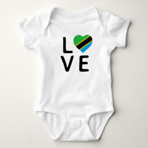 Body Para Bebé Amor - Bandera de Tanzania