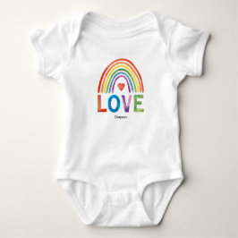 Body Para Bebé AMOR Brillante Color Arcoíris Acuarela Niño Bebé