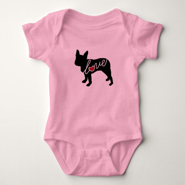 Body Para Bebé Amor de Boston Terrier (Anverso)