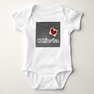 Body Para Bebé Amor de corazón Olivia Baby Bodysuit.