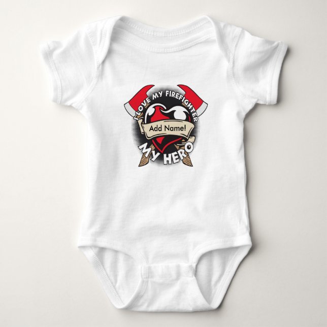 Body Para Bebé Amor de encargo mi bombero (Anverso)