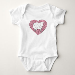 Body Para Bebé Amor del corazón de las ovejas usted enredadera