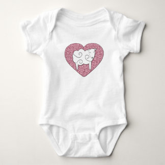 Body Para Bebé Amor del corazón de las ovejas usted enredadera