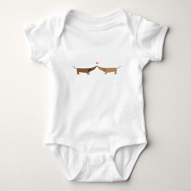 Body Para Bebé amor del doxie (Anverso)