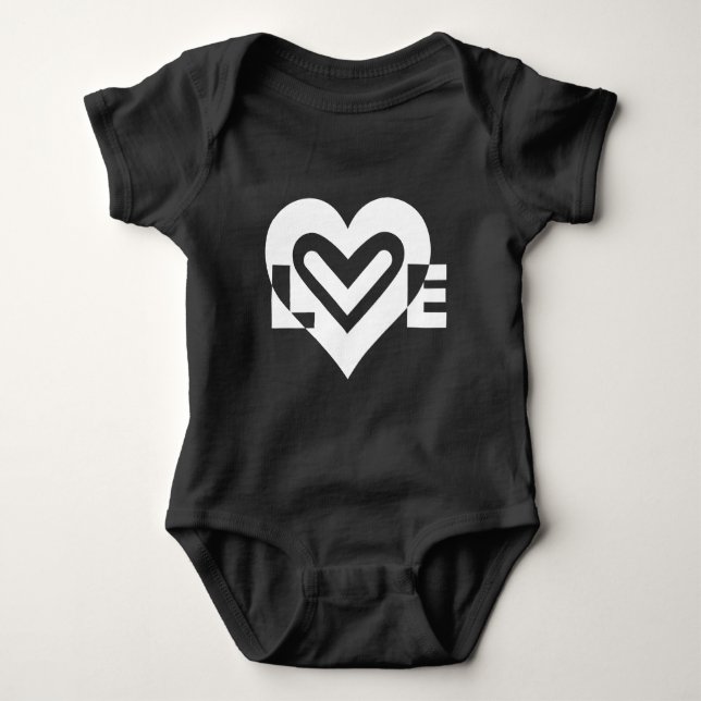 Body Para Bebé Amor en blanco (Anverso)