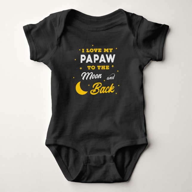 Body Para Bebé amor lindo Papaw word art unisex (Anverso)
