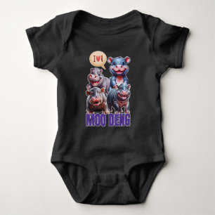 Body Para Bebé Amor moo Deng Thai divertido bebé hippo