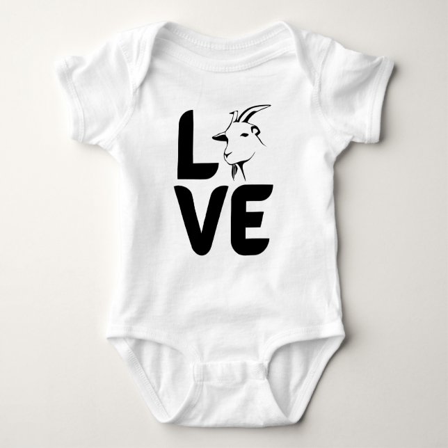Body Para Bebé Amor por la cabra como O (Anverso)