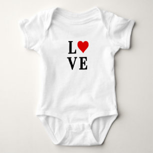 Body Para Bebé AMOR y corazón simple Minimalista