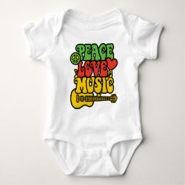 Body Para Bebé Amor y música de la paz de Rasta