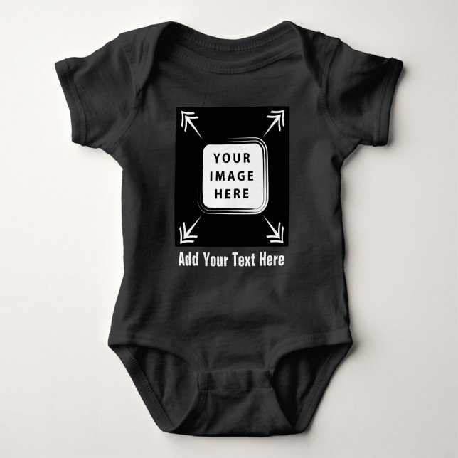 Body Para Bebé Añadir imágenes fotográficas personalizadas Niños  (Anverso)