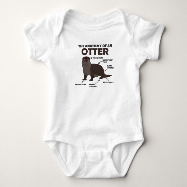 Body Para Bebé Anatomía De Explicación De Otter Cute De Un Otter (Anverso)