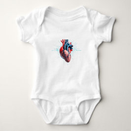 Body Para Bebé Anatomical Heart with EKG – Medical Art Design