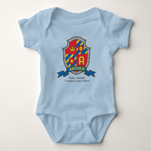Body Para Bebé Andrew boys nombre y significa escudo de caballero
