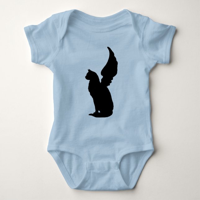 Body Para Bebé Angel Cat T-Shirt (Anverso)