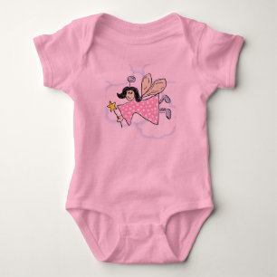Body Para Bebé Ángel en polkadots rosados