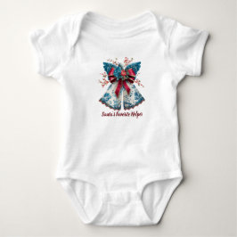 Body Para Bebé Ángel Floral Vintage con Alas de Cinta Navideña