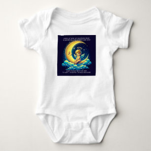Body Para Bebé Ángel Guardian Cuaddian Cherub y expresionista lun