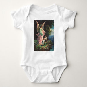 Body Para Bebé Ángel guardián protegiendo a los niños cerca de un