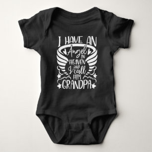 Body Para Bebé Angel In Heaven/Grandpa T-Shirt