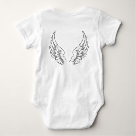 Body Para Bebé Angel Wings Baby Bodysuit Gray