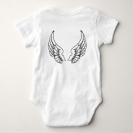 Body Para Bebé Angel Wings Baby Bodysuit Negro