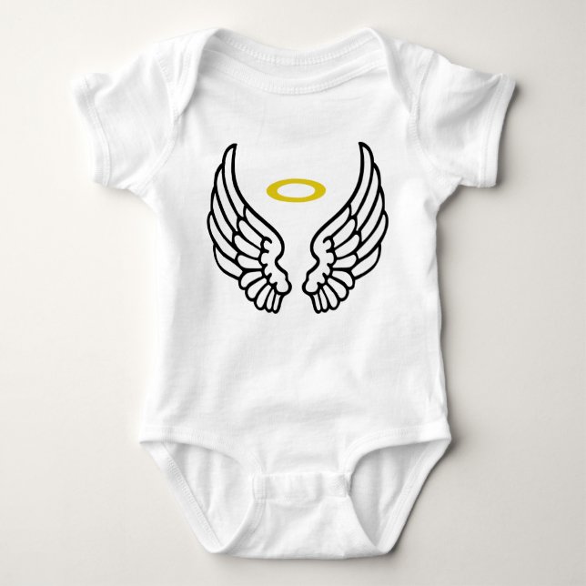 Body Para Bebé Ángel Wings y Halo (Anverso)