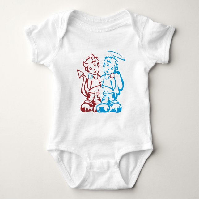 Body Para Bebé Ángel y demonio (Anverso)