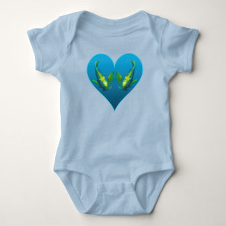 Body Para Bebé Angelfish Twins in a Blue Heart - Illustration | 