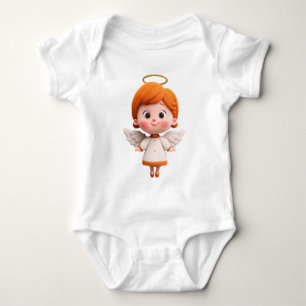 Body Para Bebé Angelito – Ángel de dibujos animados lindo con hal