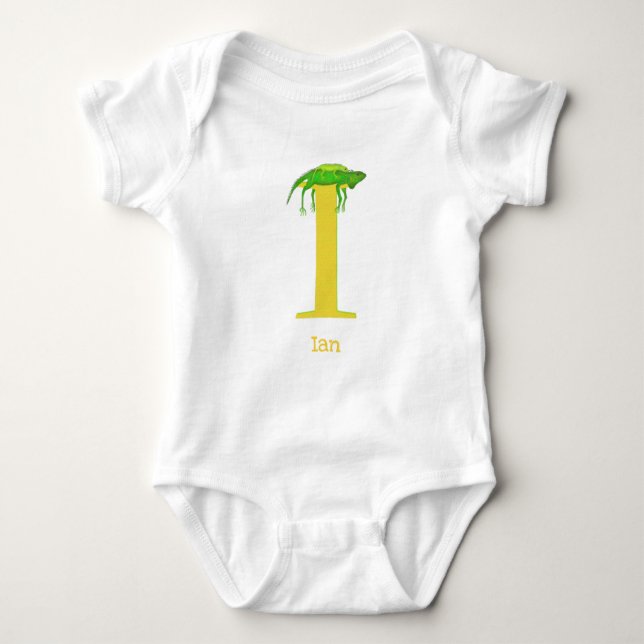 Body Para Bebé Animal ABC I es para iguana baby bodysuit (Anverso)