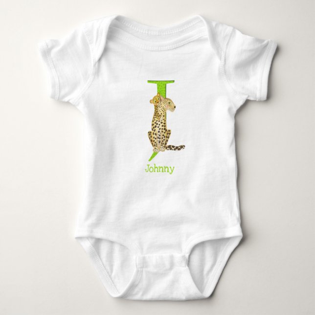 Body Para Bebé Animal ABC J es para el traje de bebé jaguar (Anverso)