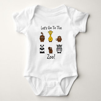 Body Para Bebé Animales bebé del parque zoológico y la camiseta
