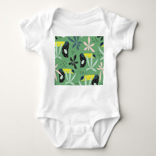 Body Para Bebé Animales de la selva, elementos tropicales, sin co