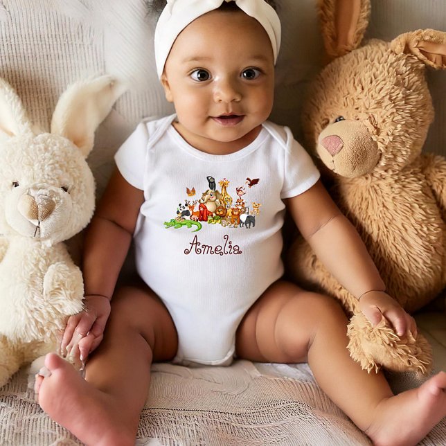Body Para Bebé Animales del niño personalizado (Subido por el creador)