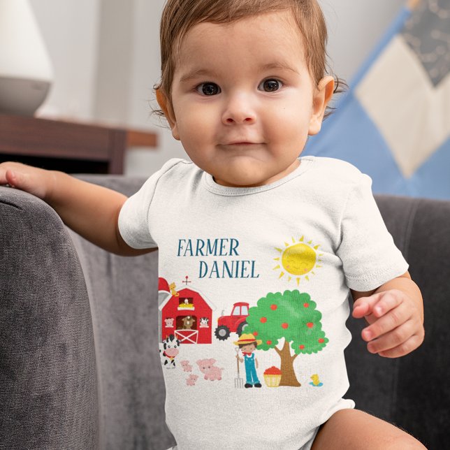 Body Para Bebé Animales, granjeros y tractores de Personalizado C (Subido por el creador)