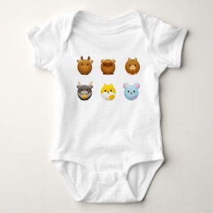 Body Para Bebé Animales redondos de Kawaii