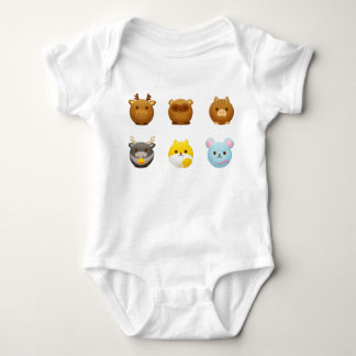 Body Para Bebé Animales redondos de Kawaii